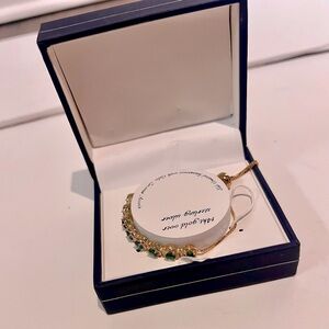 Olivia and Jackson Bracelet 14kt Over Sterling Silver Gemstones Cubic Zerconia